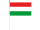 Flagge Stoff Ungarn 30 x 45cm, an Holzstab 60cm