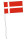 Papierfähnchen Dänemark 12x22cm Stab 40cm 50 Stk./P.
