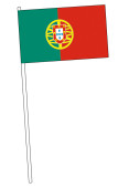 Papierfähnchen Portugal 12x22cm Stab 40cm 50 Stk./P.