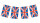 Fahnenkette Grossbritannien 5m, 20 Fahnen 12x22cm Papier