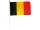 Flagge Stoff Belgien 30 x 45cm, an Holzstab 60cm