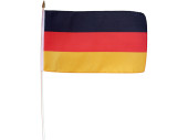 Flagge Stoff Deutschland 30 x 45cm, an Holzstab 60cm