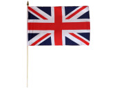 Flagge Stoff Grossbritannien 30 x 45cm, an Holzstab 60cm