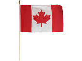 Flagge Stoff Kanada 30 x 45cm, an Holzstab 60cm