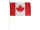 Flagge Stoff Kanada 30 x 45cm, an Holzstab 60cm