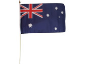 Flagge Stoff Australien 30 x 45cm, an Holzstab 60cm