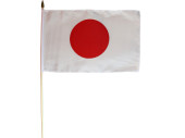 Flagge Stoff Japan 30 x 45cm, an Holzstab 60cm