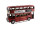 Doppeldecker-Bus Metall rot 42 x 14,5 x 23,5cm