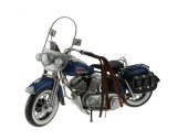 Motorrad Harley Metall blau 33 x 13 x 20cm