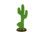 Kaktus auf Platte klein H 20,5 x 9 x 8cm, Metall/ Kunststoff