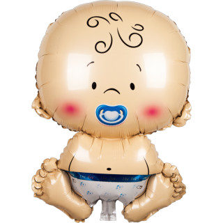 Folienballon Baby Mädchen sitzend, 50cm