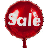 Folienballon Sale rot-weiss Ø 45cm