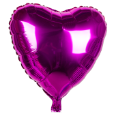 Folienballon Herz met. pink 45cm