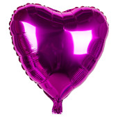 Folienballon Herz met. pink 45cm