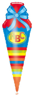 Folienballon ABC Schultüte 25 x H 76 cm