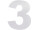 styrofoam number "3" white 30cm high