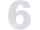 styrofoam number "6" white 30cm high
