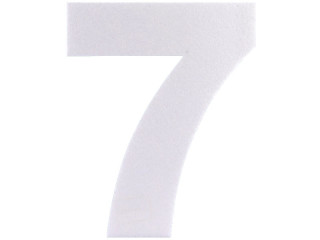 Styropor-Zahl "7" weiss H 30cm 2cm dick