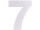 styrofoam number "7" white 30cm high