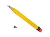 Bleistift XXL gelb Styrofoam 120 x 12 cm