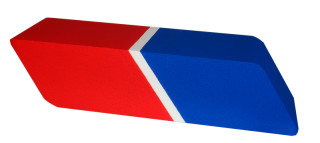 Radiergummi XXL blau/rot Styrofoam, 70 x 23 x 17cm