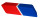 Radiergummi XXL blau/rot Styrofoam, 70 x 23 x 17cm