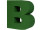 Buchstaben XXL "B" grün Styrofoam, H50 x B45 x T20cm