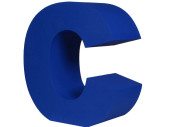 Buchstaben XXL "C" blau Styrofoam, H50 x B47 x...