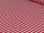 tissu "carreau" l 140cm, carreaux 10mm, 100% coton, rouge/blanc