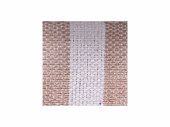Band Textil Querstreifen toffee-weiss, 15mm x 20m
