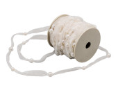 Chiffonband mit Perlen weiss 10m