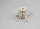 Perlen-Chiffon-Girlande weiss, 200cm
