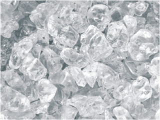Glassteine klar Ø 4 - 10mm, 650g, 550ml