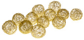 Drahtbälle gold Ø 6cm,  12 Stück/Pack