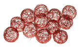 Drahtbälle rot Ø 6cm,  12 Stück/Pack