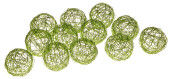 Drahtbälle grün Ø 6cm,  12 Stück/Pack