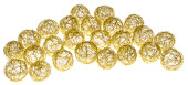 Drahtbälle gold Ø 4cm, 24 Stück