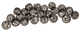 Drahtbälle schwarz Ø 4cm,  24 Stück/Pack