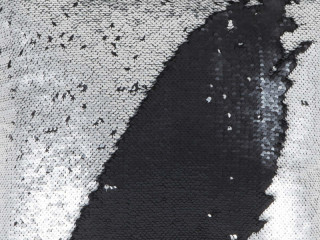 Paillettenstoff silber/schwarz changierend, 130cm breit