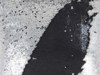 Sequin fabric silver/black iridescent, w 130cm