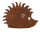 Igel auf Platte rosteffekt H 14cm x 20cm, Metall