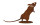 Maus auf Platte rosteffekt H14 x 22 cm  Metall Standplatte 10 x 8cm