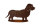Rauhaardackel a. Platte rost H 40 x 70cm  Metall