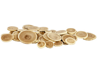 Holzbaumscheiben rund 200g Holz natur, Ø 4 - 6cm