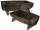 Tröge dunkles Holz 2er Set 50x32xH 17cm und 40x26xH15cm