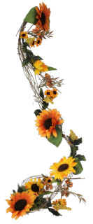 Sonnenblumen-Herbstgirlande herbstbunt, 170cm