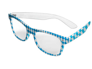 Brille Oktoberfest blau-weis Kunststoff, 15 x 5 x 14cm
