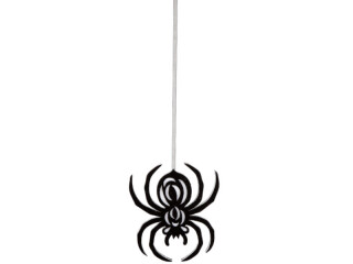 Spinne Scream schw./weiss Watte/Filz, 26 x 27 x 1.5cm beidseitig