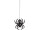 Spinne Scream schw./weiss Watte/Filz, 26 x 27 x 1.5cm beidseitig