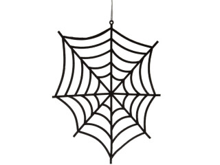 Spinnennetz Scream schw. Watte/Filz, beidseitig B 38 x H 49 x T 0.5cm